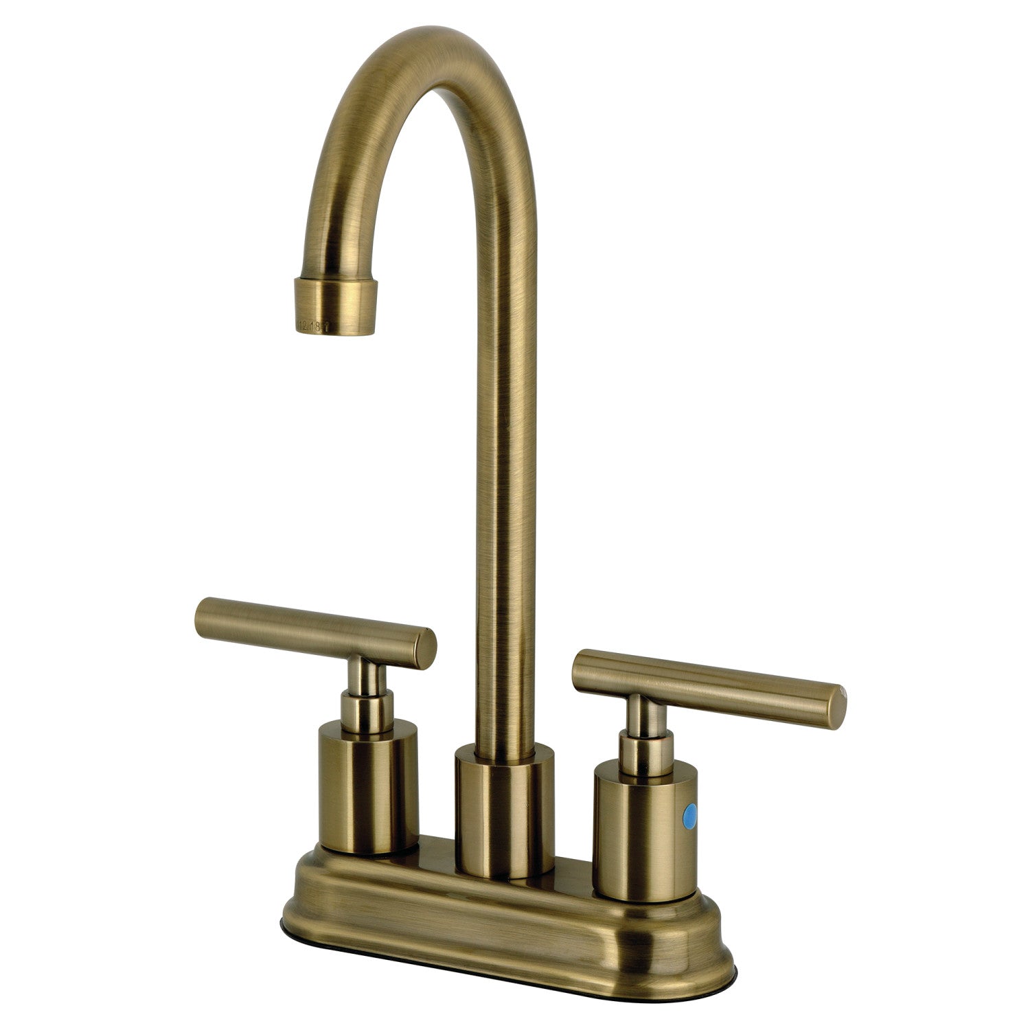 Kingston Sona KB8493CML - Manhattan Two-Handle 2-Hole Deck Mount Bar Faucet, Antique Brass — image 1